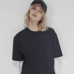 polera oversize B&C E220 de algodón sostenible, ideal para impresión y bordado personalizado en Chile